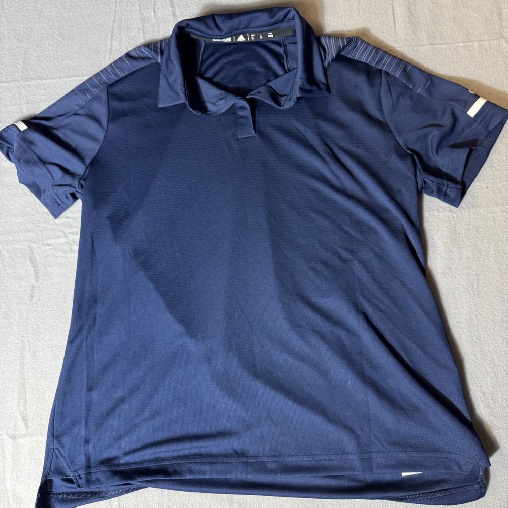 Adidas Climalite Polo Shirt Mens XL Navy Blue Short Sleeve Golf Athletic‎